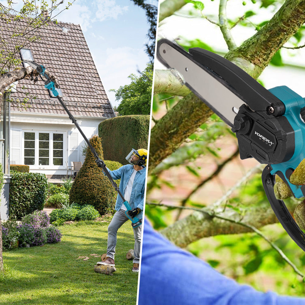YOFIDRA Brushless Telescoping Pole Electric Chainsaw Scissors 3 IN 1 Garden Tree Pruning Power Tool For Makita 18V-21V Battery