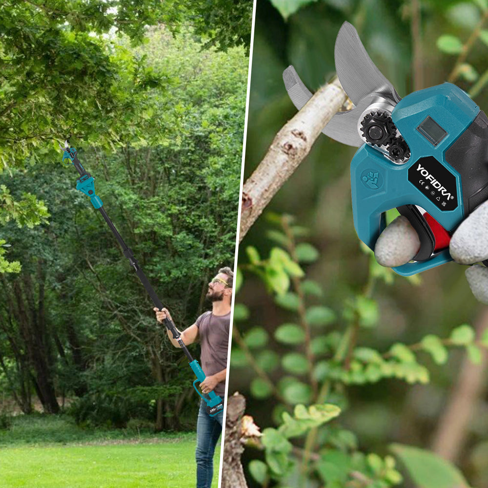 YOFIDRA Brushless Telescoping Pole Electric Chainsaw Scissors 3 IN 1 Garden Tree Pruning Power Tool For Makita 18V-21V Battery