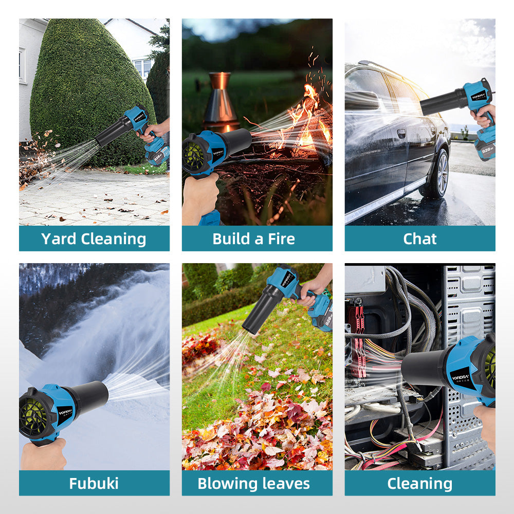 YOFIDRA Brushless Turbo Jet Fan Blower Handheld Leaf & Dust Blower for Makita 18V Battery