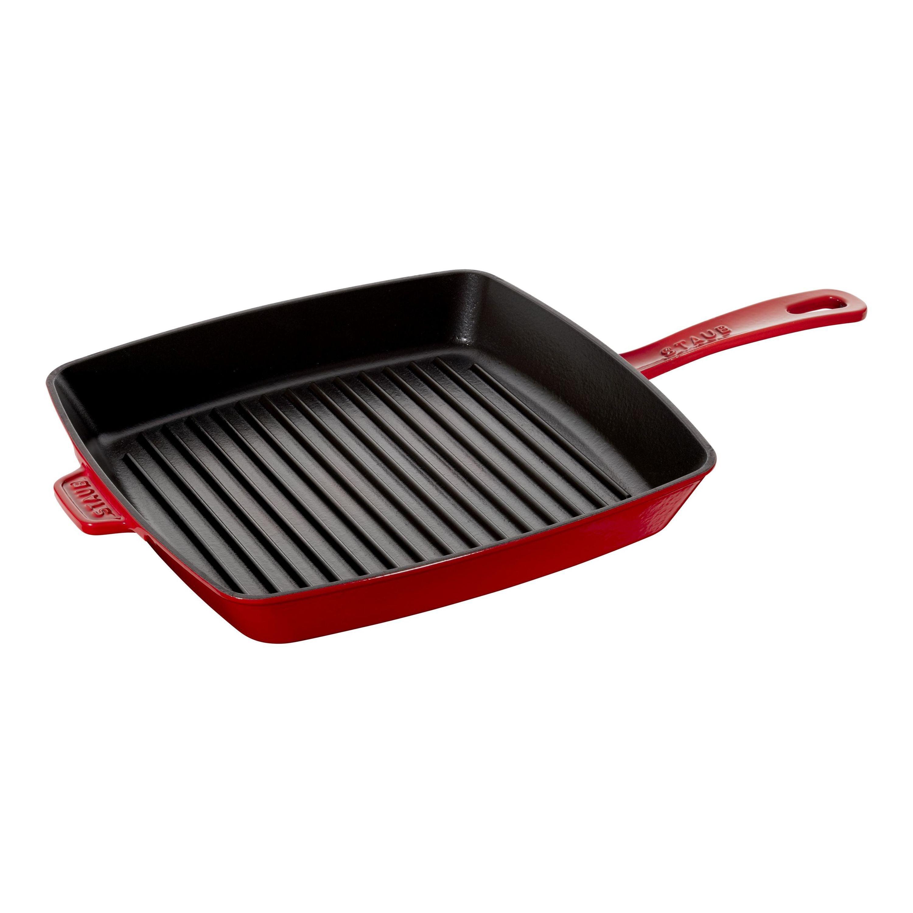 Staub Square Grill Cherry Red 12"