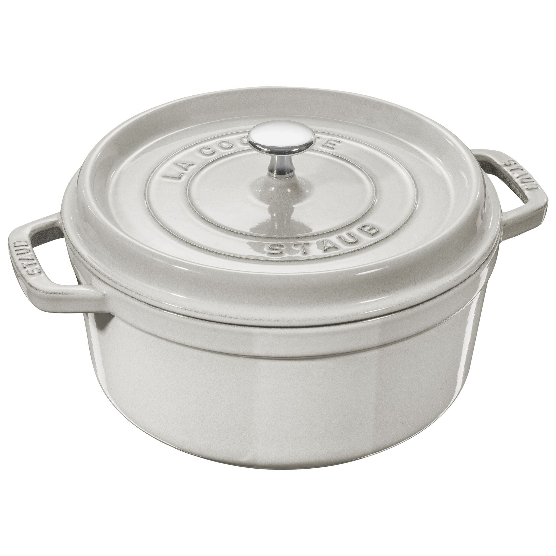 Staub Round 5.2L / 5.5-Qt White Truffle Cocotte
