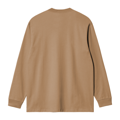 Carhartt WIP L/S American Script T-Shirt - Peanut