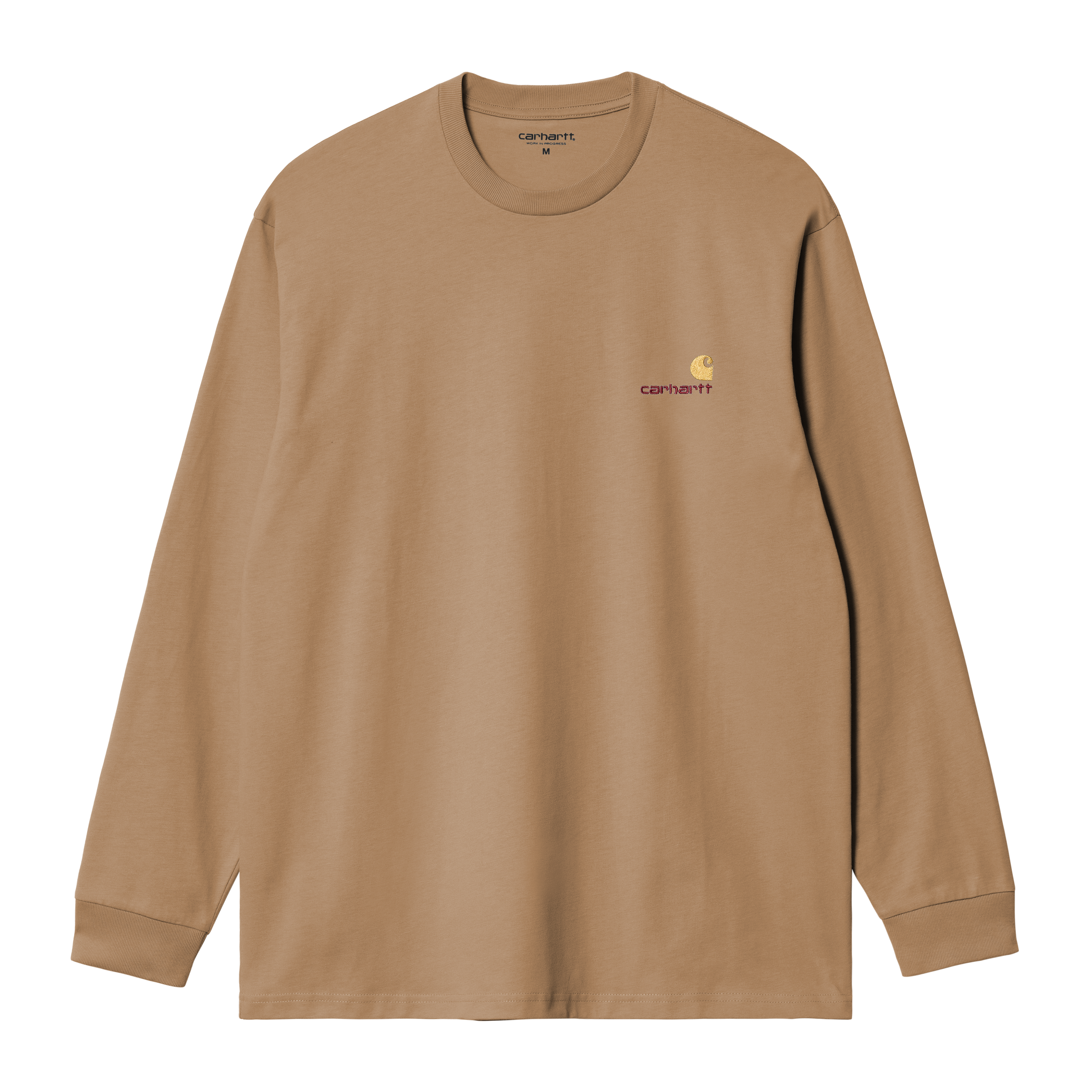 Carhartt WIP L/S American Script T-Shirt - Peanut
