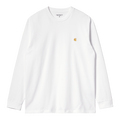 Carhartt WIP L/S Chase T-Shirt - White / Gold