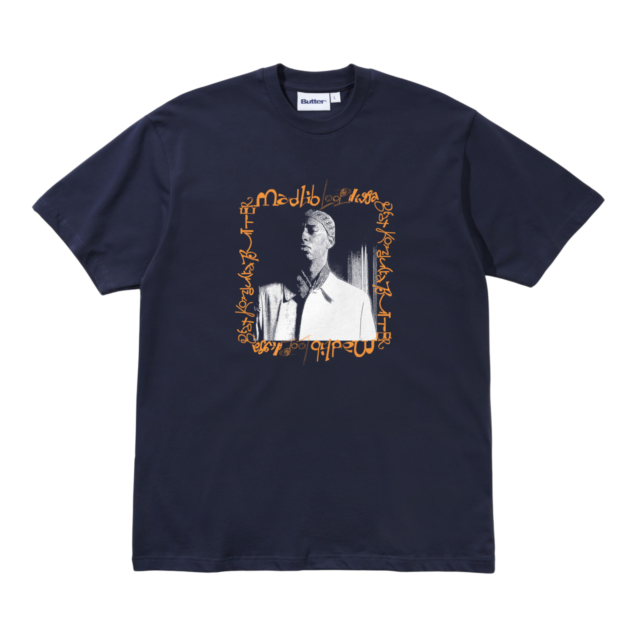 Butter Goods x Madlib - Loop Digga T-Shirt - Navy