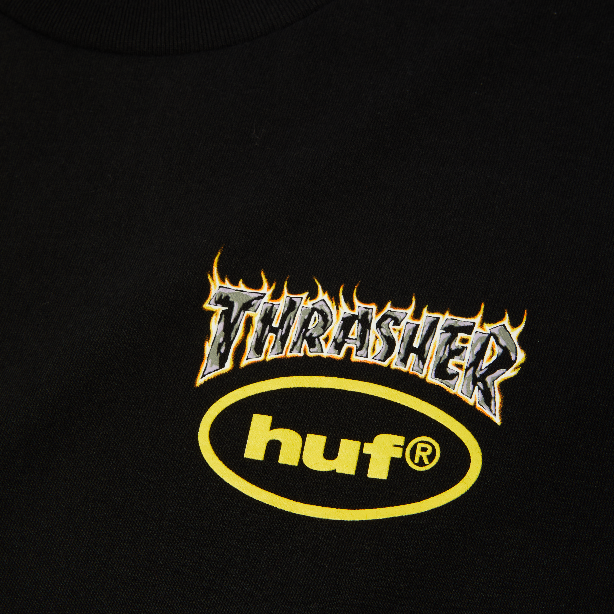 HUF x Thrasher Meltdown SS T-Shirt - Black
