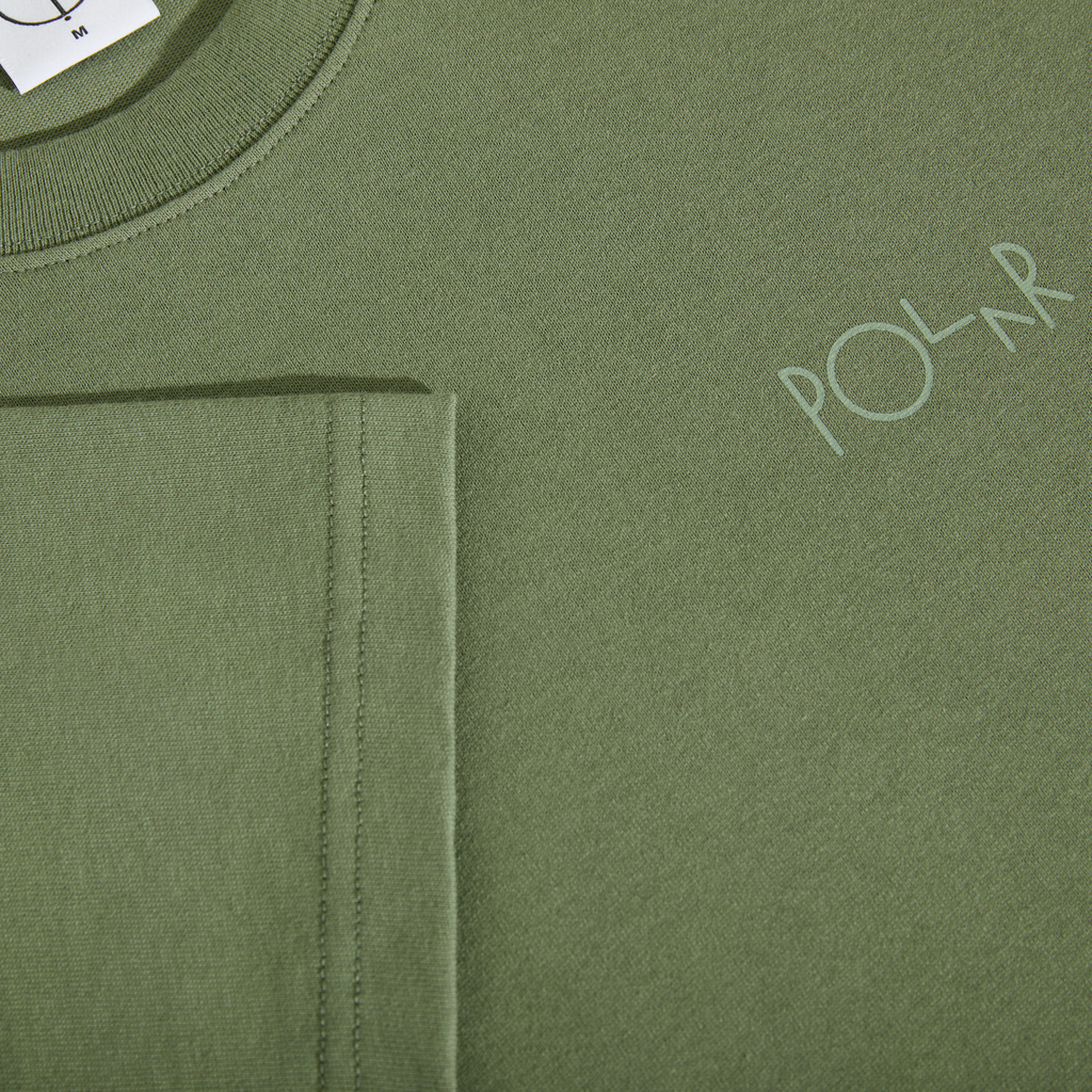 Polar Skate Co - Contrast Stroke Logo Tee - Moss Green