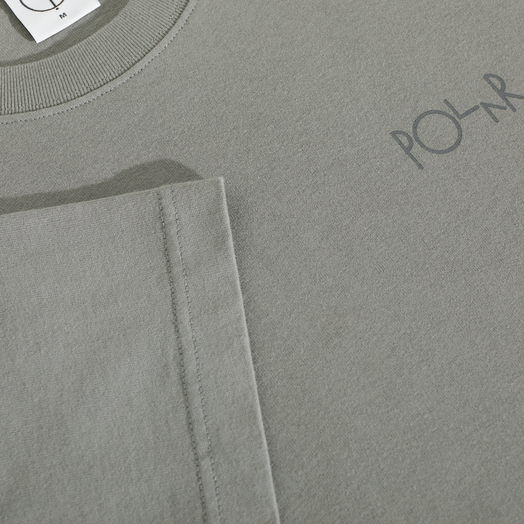 Polar Skate Co - Contrast Tee Stroke Logo - Grey
