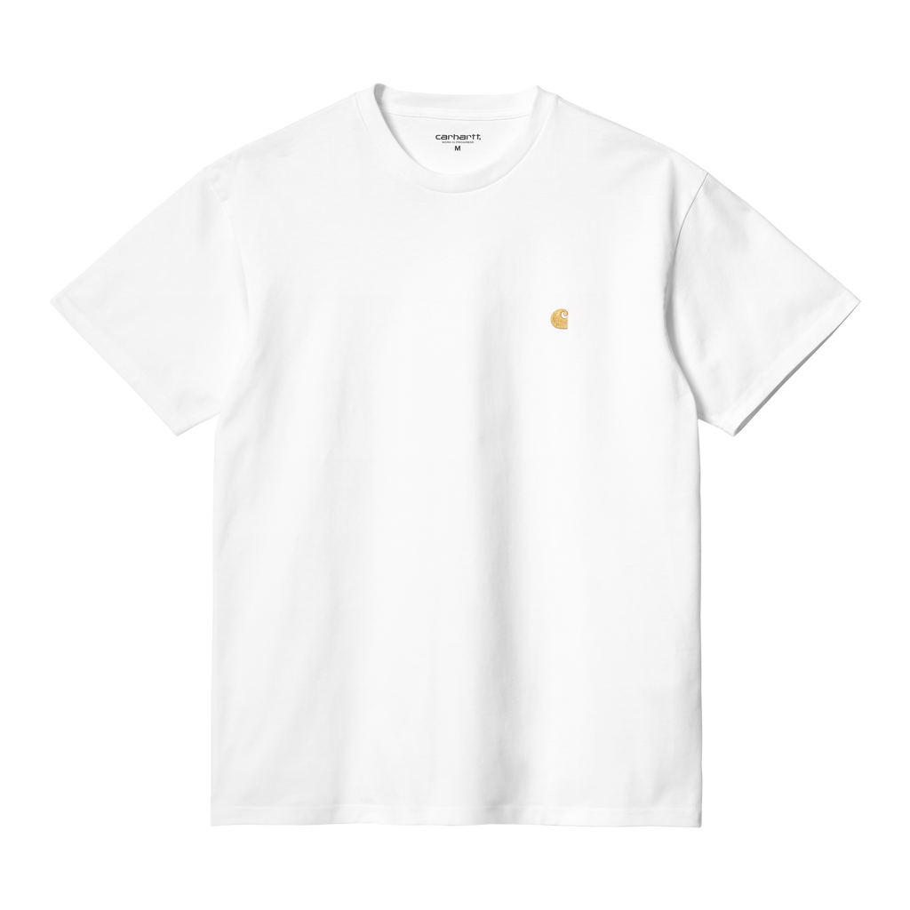 Carhartt WIP S/S Chase T-Shirt - White / Gold