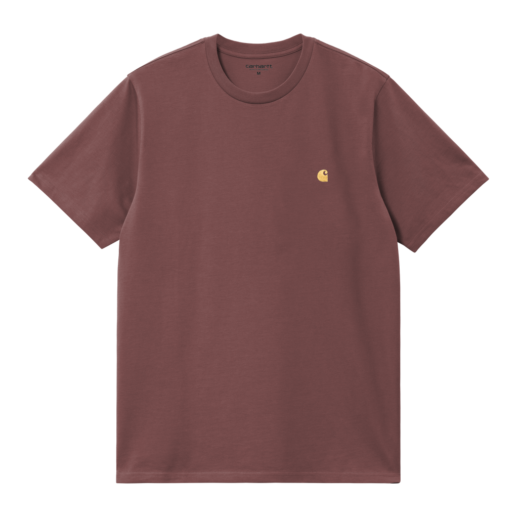 Carhartt WIP S/S Chase T-Shirt - Dusky Pink / Gold