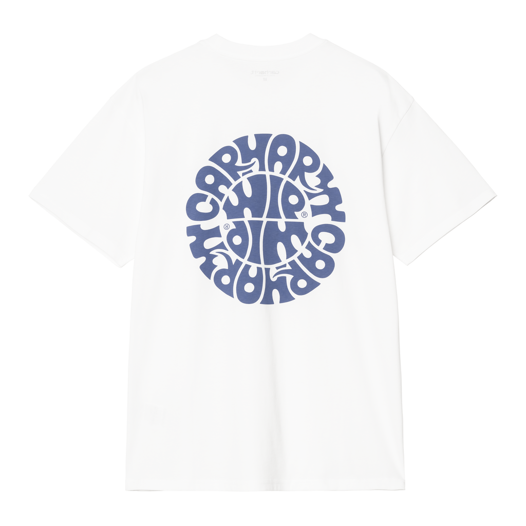 Carhartt WIP S/S Jazzy T-Shirt - White/Blue Iris