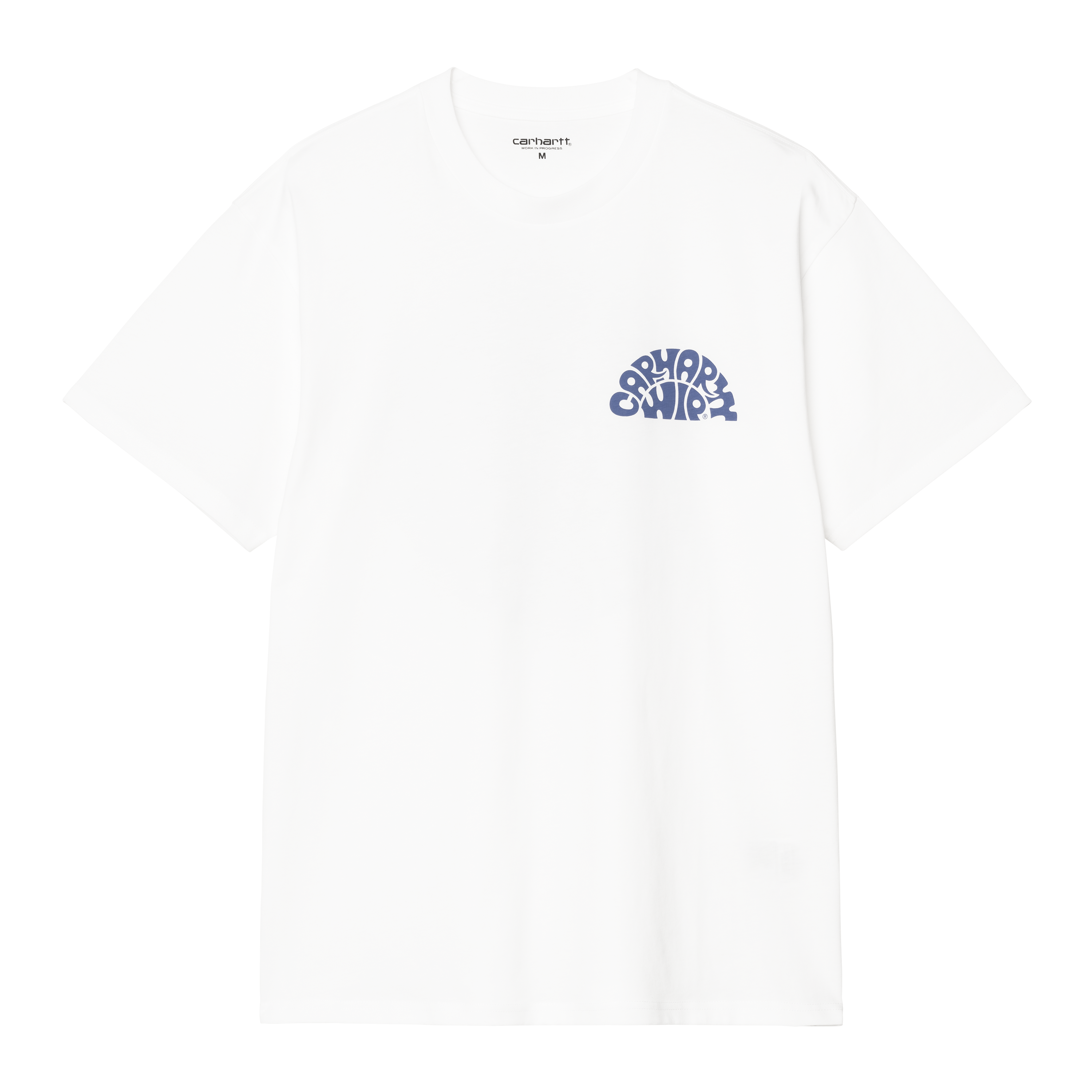 Carhartt WIP S/S Jazzy T-Shirt - White/Blue Iris
