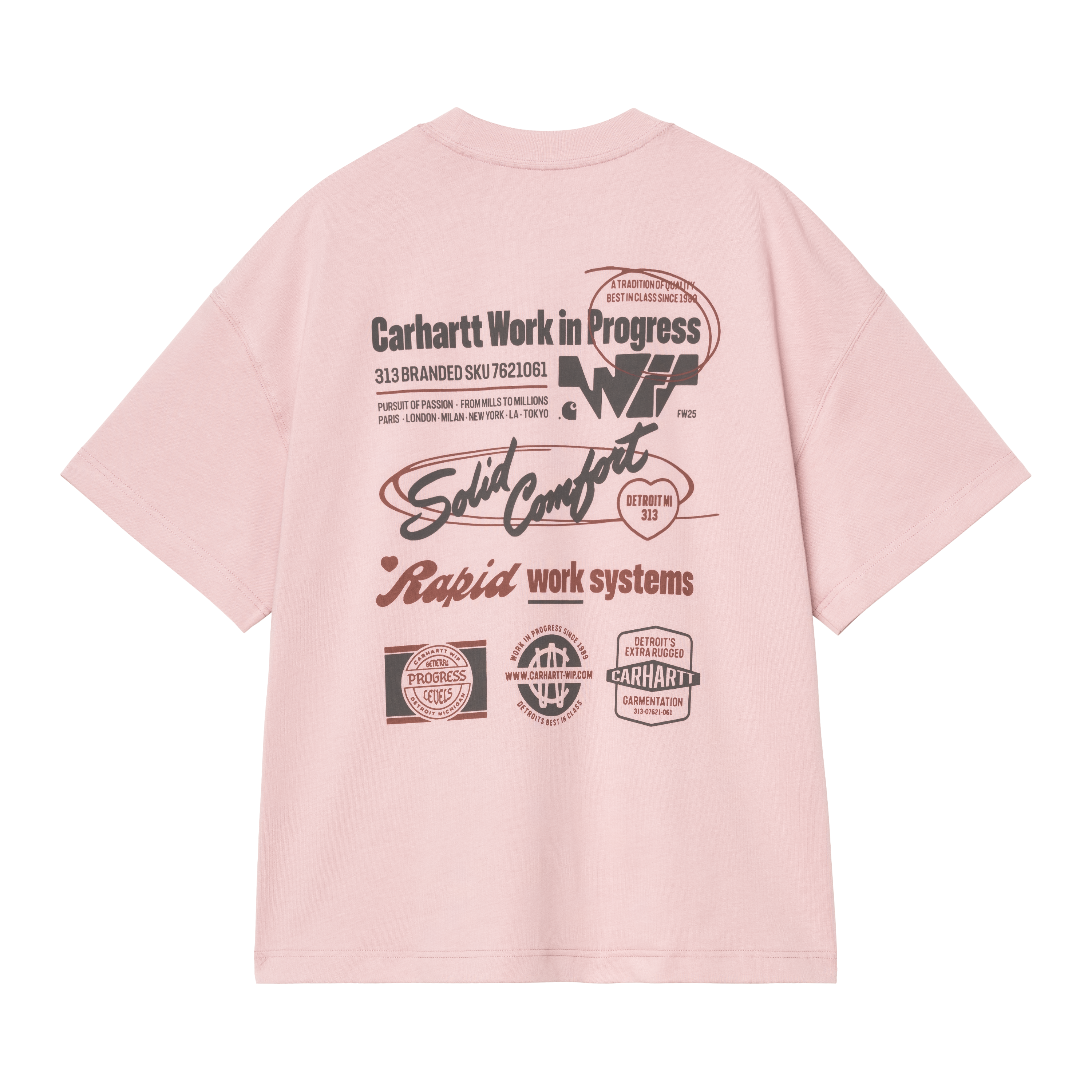 Carhartt WIP S/S Networks T-Shirt - Glassy Pink