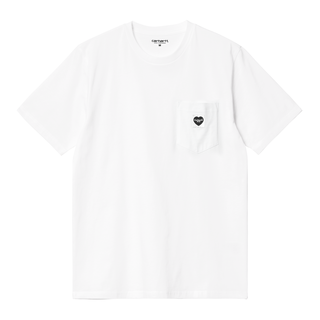Carhartt WIP S/S Pocket Heart T-Shirt - White / Black