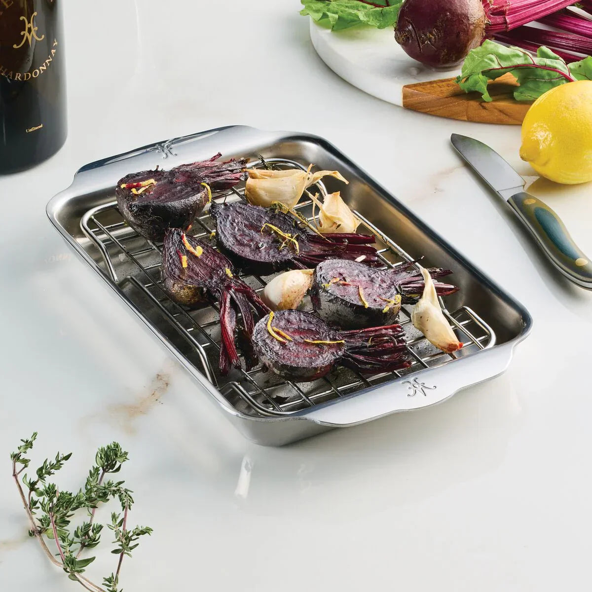 Hestan Provisions Ovenbond 9x6" Clad Eighth Sheet Pan + Rack