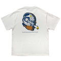 Blue Flowers Thinker T-Shirt - White