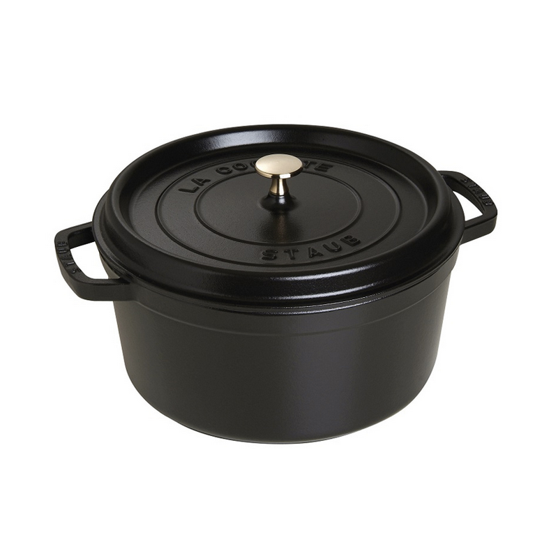Staub Round Cocotte 3.8L / 4-Qt Black