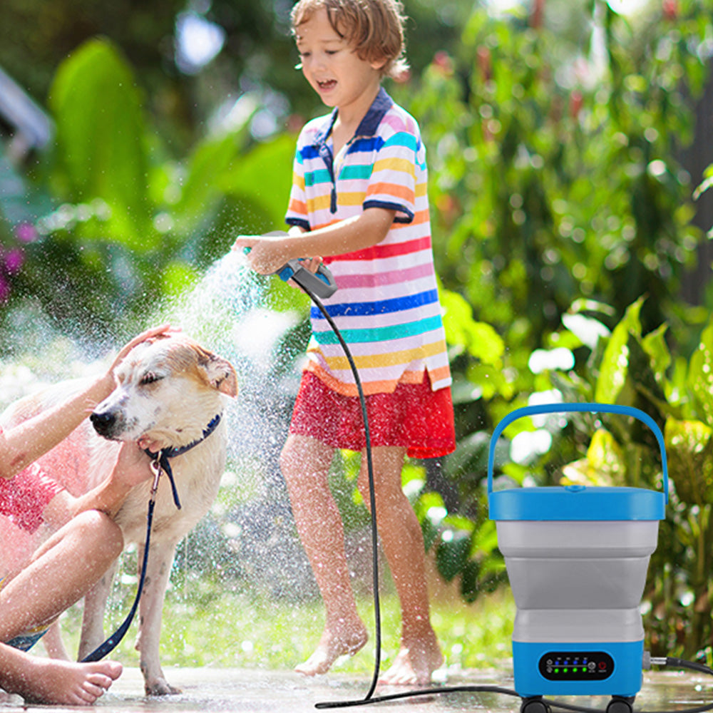 YOFIDRA High-Pressure Cordless Foldable Water Tank Washer, 4-Level Pressure, 6-in-1 Nozzle, Lockable Head, 3m Hose