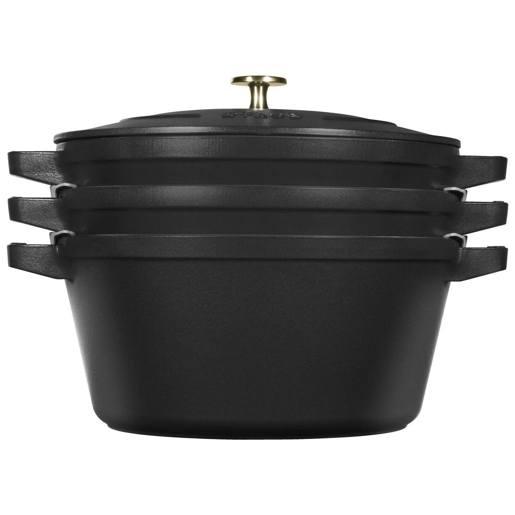 Staub 4pc Stackable Set - Black