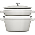 Staub 3pc Stackable Set - White Truffle